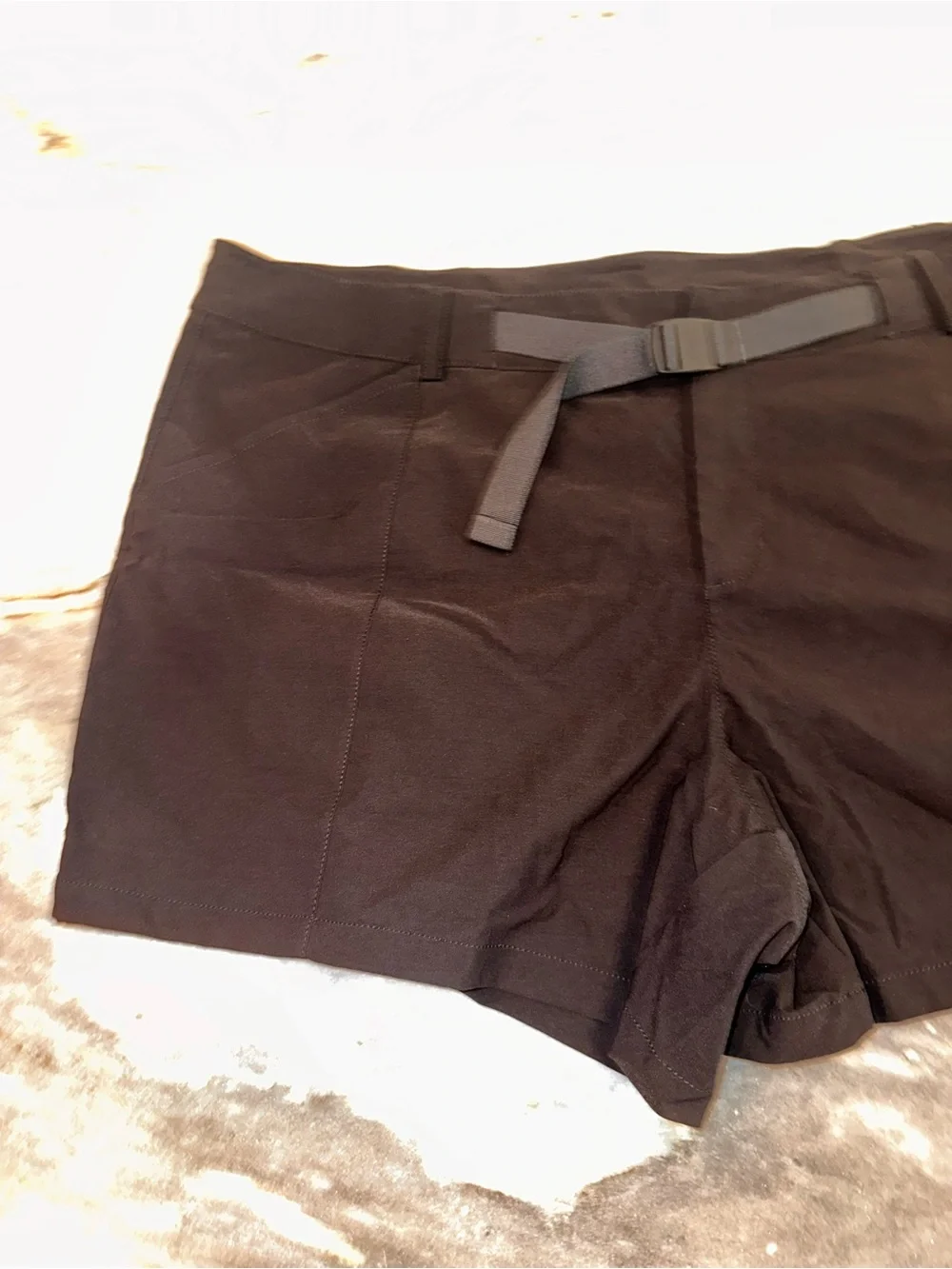 The‎ North Face Size 26W Women's Black  High-Rise Utility Shorts with Belt
